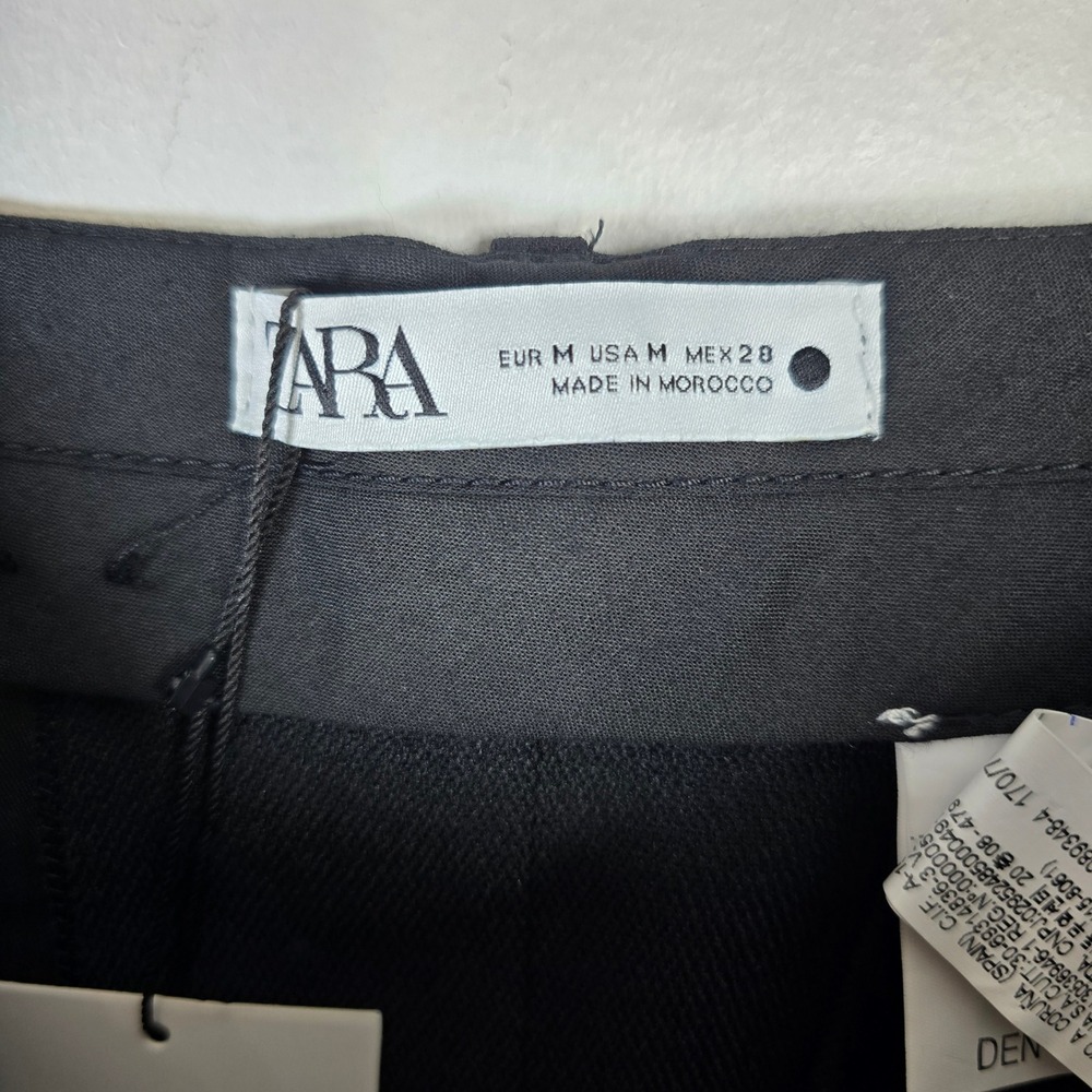 ZARA Black Maxi Skirt Wool Blend Classic Tailored Office Career Size M‎ - Picture 5 of 7